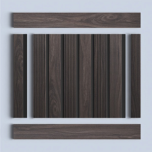 Hiwood Стеновые панели Hiwood цветные LV123 BR395K черный коричневый шоколадный